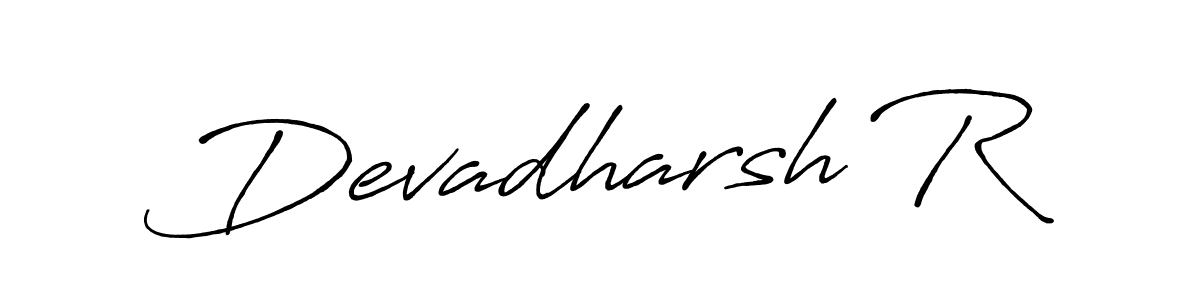 Devadharsh R stylish signature style. Best Handwritten Sign (Antro_Vectra_Bolder) for my name. Handwritten Signature Collection Ideas for my name Devadharsh R. Devadharsh R signature style 7 images and pictures png
