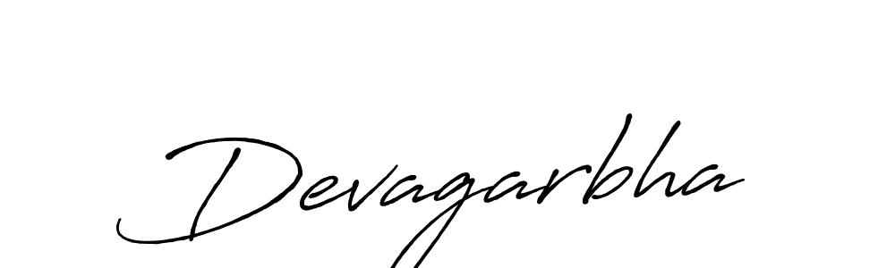 How to make Devagarbha name signature. Use Antro_Vectra_Bolder style for creating short signs online. This is the latest handwritten sign. Devagarbha signature style 7 images and pictures png