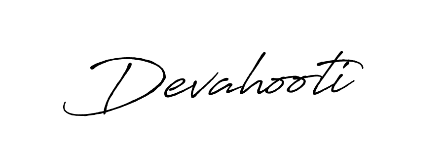 Create a beautiful signature design for name Devahooti. With this signature (Antro_Vectra_Bolder) fonts, you can make a handwritten signature for free. Devahooti signature style 7 images and pictures png