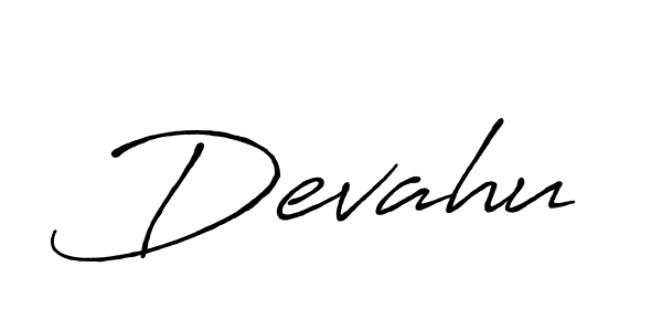 Design your own signature with our free online signature maker. With this signature software, you can create a handwritten (Antro_Vectra_Bolder) signature for name Devahu. Devahu signature style 7 images and pictures png