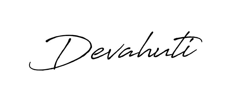 Create a beautiful signature design for name Devahuti. With this signature (Antro_Vectra_Bolder) fonts, you can make a handwritten signature for free. Devahuti signature style 7 images and pictures png