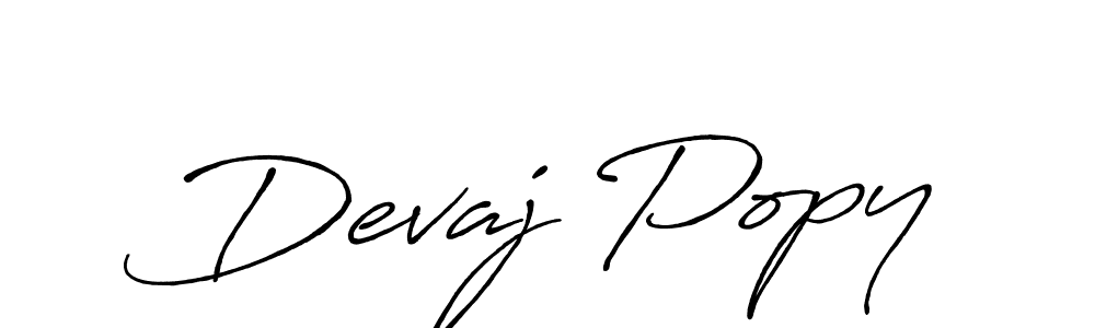It looks lik you need a new signature style for name Devaj Popy. Design unique handwritten (Antro_Vectra_Bolder) signature with our free signature maker in just a few clicks. Devaj Popy signature style 7 images and pictures png