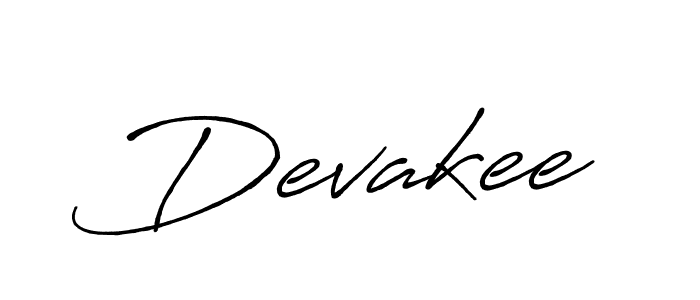 Design your own signature with our free online signature maker. With this signature software, you can create a handwritten (Antro_Vectra_Bolder) signature for name Devakee. Devakee signature style 7 images and pictures png