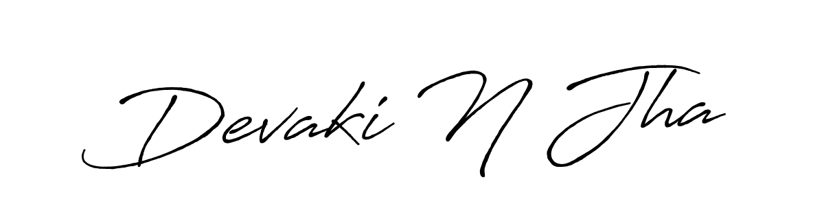 Create a beautiful signature design for name Devaki N Jha. With this signature (Antro_Vectra_Bolder) fonts, you can make a handwritten signature for free. Devaki N Jha signature style 7 images and pictures png