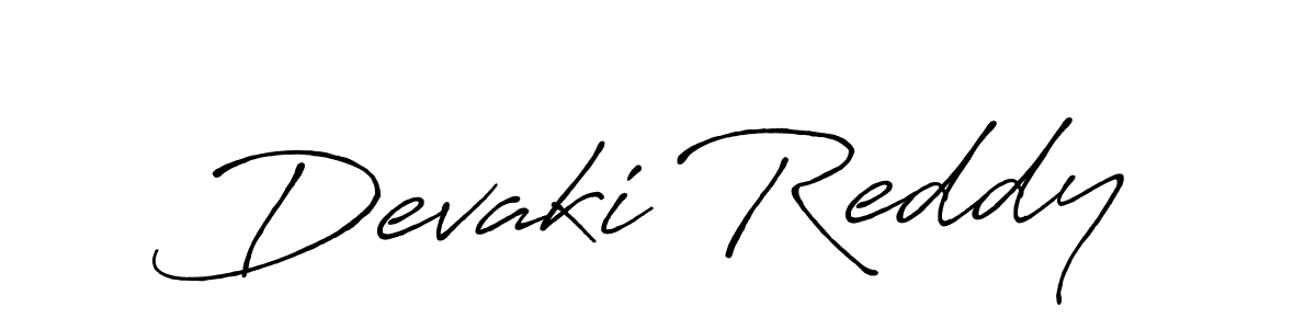 How to make Devaki Reddy name signature. Use Antro_Vectra_Bolder style for creating short signs online. This is the latest handwritten sign. Devaki Reddy signature style 7 images and pictures png