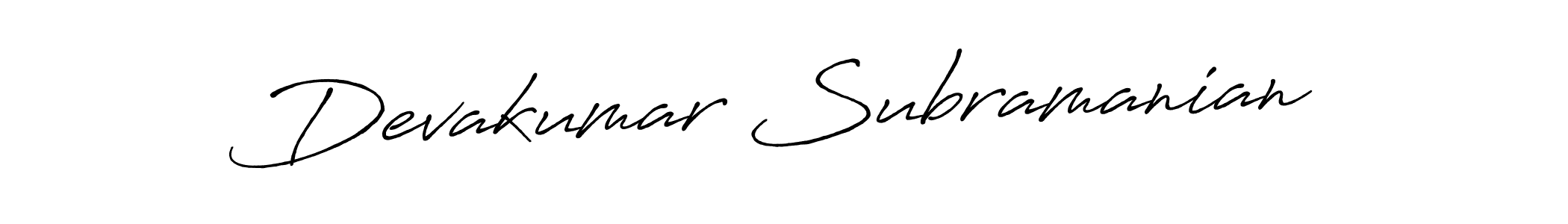 if you are searching for the best signature style for your name Devakumar Subramanian. so please give up your signature search. here we have designed multiple signature styles  using Antro_Vectra_Bolder. Devakumar Subramanian signature style 7 images and pictures png