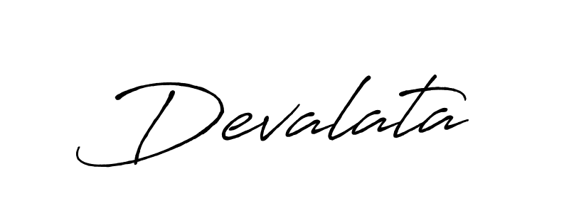 Create a beautiful signature design for name Devalata. With this signature (Antro_Vectra_Bolder) fonts, you can make a handwritten signature for free. Devalata signature style 7 images and pictures png