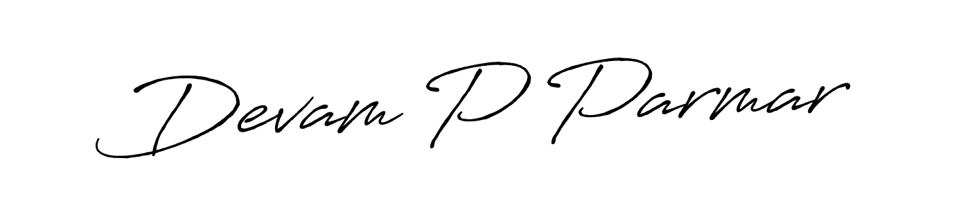 Also You can easily find your signature by using the search form. We will create Devam P Parmar name handwritten signature images for you free of cost using Antro_Vectra_Bolder sign style. Devam P Parmar signature style 7 images and pictures png