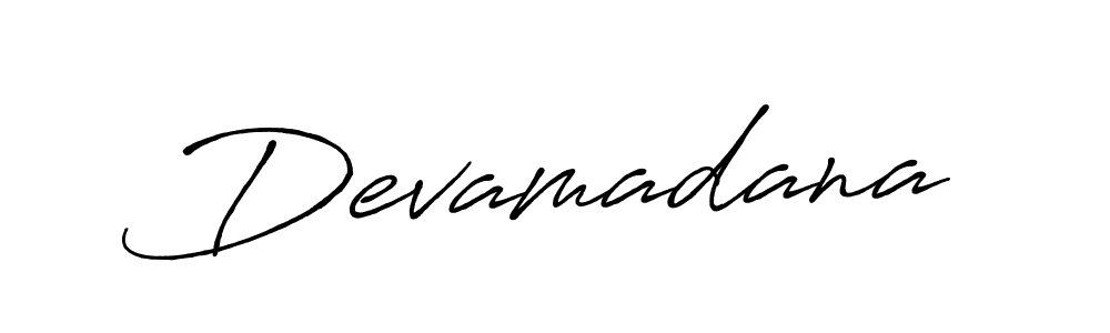 Devamadana stylish signature style. Best Handwritten Sign (Antro_Vectra_Bolder) for my name. Handwritten Signature Collection Ideas for my name Devamadana. Devamadana signature style 7 images and pictures png