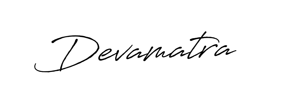 Use a signature maker to create a handwritten signature online. With this signature software, you can design (Antro_Vectra_Bolder) your own signature for name Devamatra. Devamatra signature style 7 images and pictures png