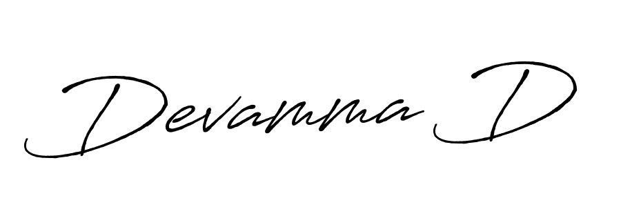 Create a beautiful signature design for name Devamma D. With this signature (Antro_Vectra_Bolder) fonts, you can make a handwritten signature for free. Devamma D signature style 7 images and pictures png