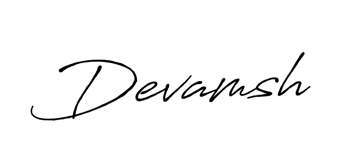 The best way (Antro_Vectra_Bolder) to make a short signature is to pick only two or three words in your name. The name Devamsh include a total of six letters. For converting this name. Devamsh signature style 7 images and pictures png