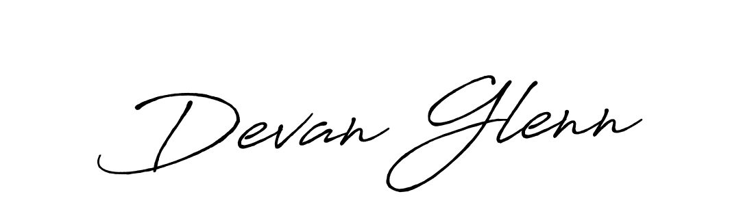 Devan Glenn stylish signature style. Best Handwritten Sign (Antro_Vectra_Bolder) for my name. Handwritten Signature Collection Ideas for my name Devan Glenn. Devan Glenn signature style 7 images and pictures png