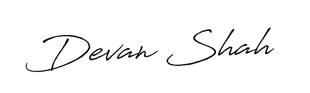 Antro_Vectra_Bolder is a professional signature style that is perfect for those who want to add a touch of class to their signature. It is also a great choice for those who want to make their signature more unique. Get Devan Shah name to fancy signature for free. Devan Shah signature style 7 images and pictures png
