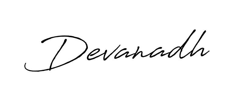 Create a beautiful signature design for name Devanadh. With this signature (Antro_Vectra_Bolder) fonts, you can make a handwritten signature for free. Devanadh signature style 7 images and pictures png