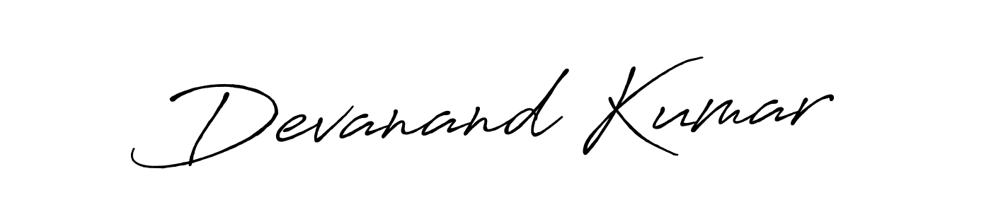 Create a beautiful signature design for name Devanand Kumar. With this signature (Antro_Vectra_Bolder) fonts, you can make a handwritten signature for free. Devanand Kumar signature style 7 images and pictures png