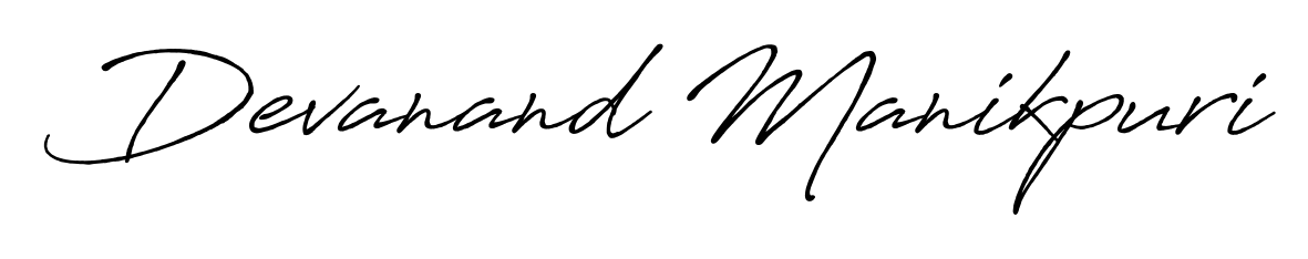 Discover how Devanand Manikpuri looks in an executive cursive font (Antro_Vectra_Bolder). Perfect for legal documents, invoices, and certificates. Devanand Manikpuri signature style 7 images and pictures png