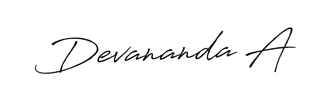 Design your own signature with our free online signature maker. With this signature software, you can create a handwritten (Antro_Vectra_Bolder) signature for name Devananda A. Devananda A signature style 7 images and pictures png