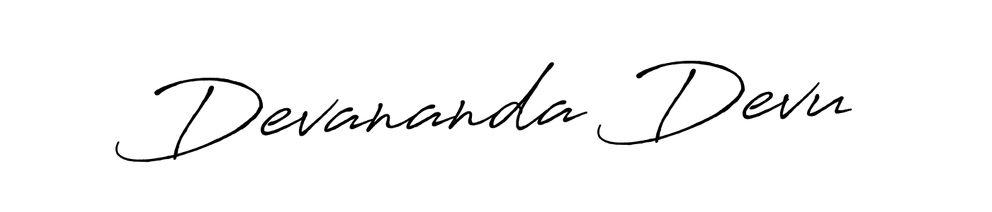 How to make Devananda Devu signature? Antro_Vectra_Bolder is a professional autograph style. Create handwritten signature for Devananda Devu name. Devananda Devu signature style 7 images and pictures png