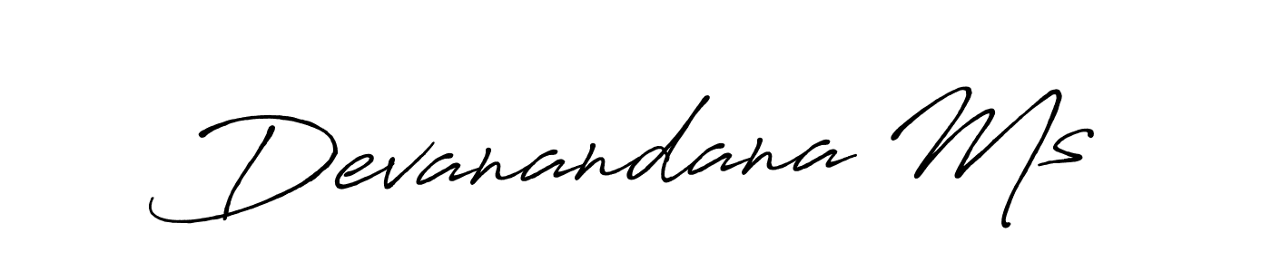 How to make Devanandana Ms signature? Antro_Vectra_Bolder is a professional autograph style. Create handwritten signature for Devanandana Ms name. Devanandana Ms signature style 7 images and pictures png