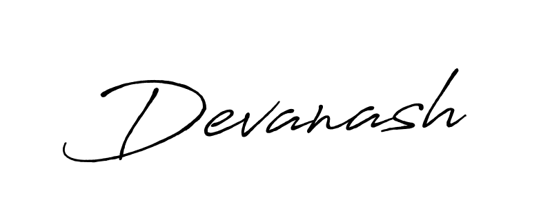 Design your own signature with our free online signature maker. With this signature software, you can create a handwritten (Antro_Vectra_Bolder) signature for name Devanash. Devanash signature style 7 images and pictures png