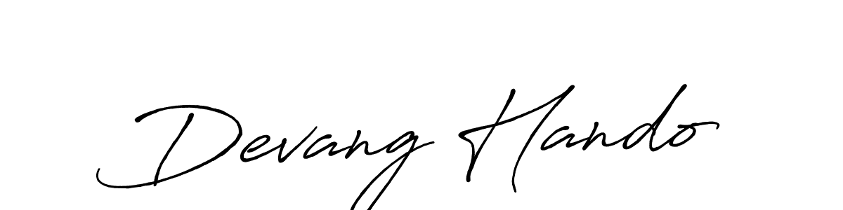 How to make Devang Hando signature? Antro_Vectra_Bolder is a professional autograph style. Create handwritten signature for Devang Hando name. Devang Hando signature style 7 images and pictures png