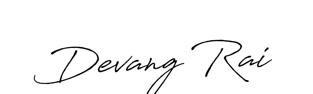 Make a beautiful signature design for name Devang Rai. With this signature (Antro_Vectra_Bolder) style, you can create a handwritten signature for free. Devang Rai signature style 7 images and pictures png