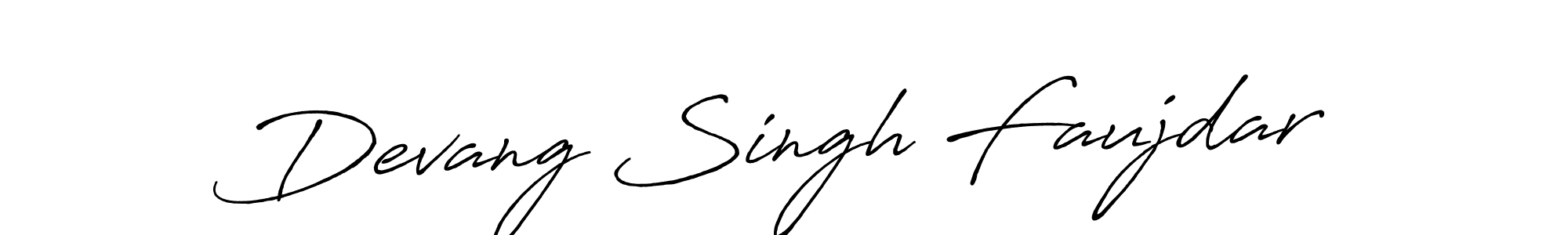 Also we have Devang Singh Faujdar name is the best signature style. Create professional handwritten signature collection using Antro_Vectra_Bolder autograph style. Devang Singh Faujdar signature style 7 images and pictures png