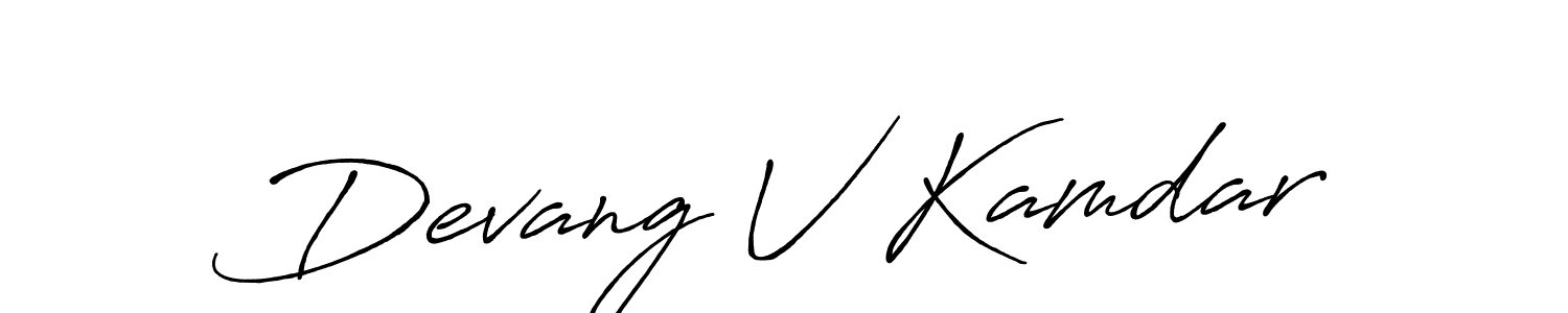 How to Draw Devang V Kamdar signature style? Antro_Vectra_Bolder is a latest design signature styles for name Devang V Kamdar. Devang V Kamdar signature style 7 images and pictures png