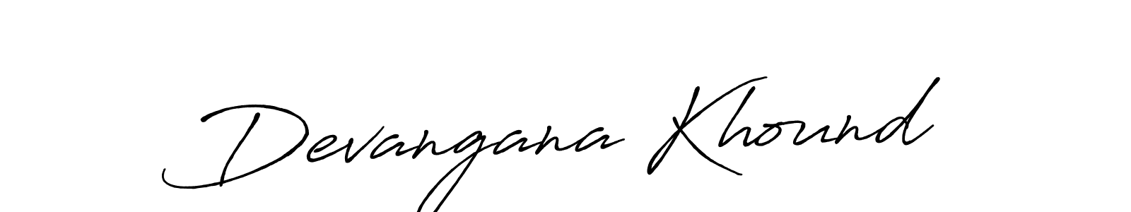 You should practise on your own different ways (Antro_Vectra_Bolder) to write your name (Devangana Khound) in signature. don't let someone else do it for you. Devangana Khound signature style 7 images and pictures png