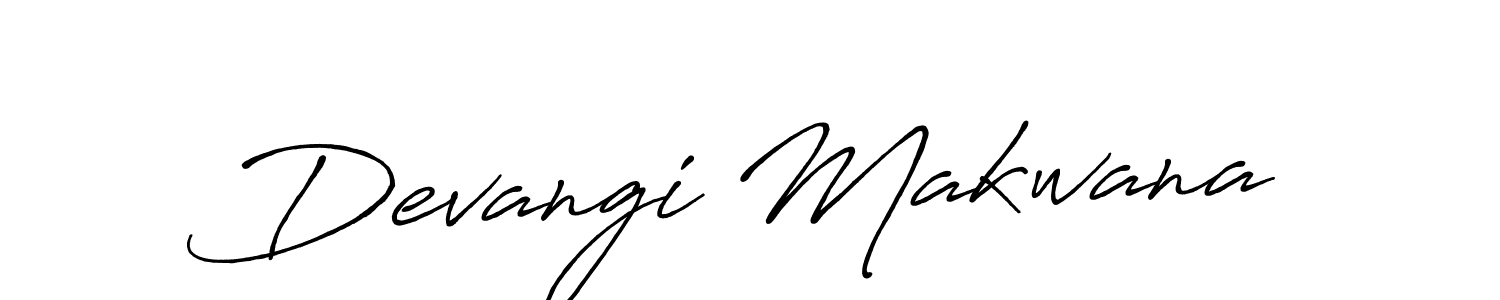 Also we have Devangi Makwana name is the best signature style. Create professional handwritten signature collection using Antro_Vectra_Bolder autograph style. Devangi Makwana signature style 7 images and pictures png