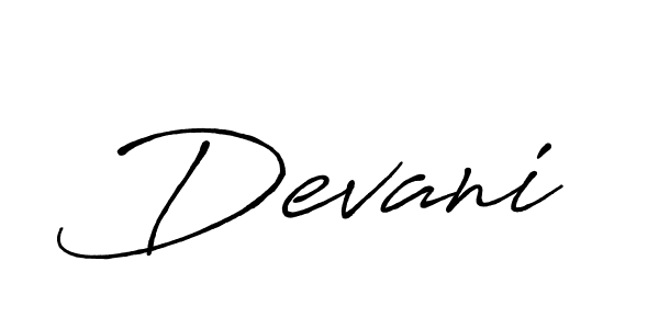 You should practise on your own different ways (Antro_Vectra_Bolder) to write your name (Devani) in signature. don't let someone else do it for you. Devani signature style 7 images and pictures png