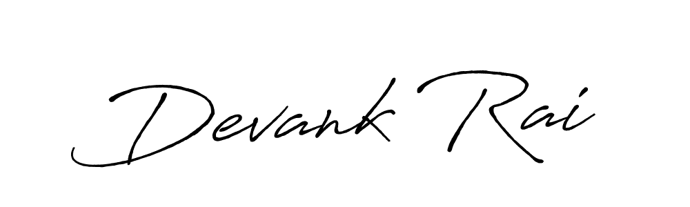 Design your own signature with our free online signature maker. With this signature software, you can create a handwritten (Antro_Vectra_Bolder) signature for name Devank Rai. Devank Rai signature style 7 images and pictures png