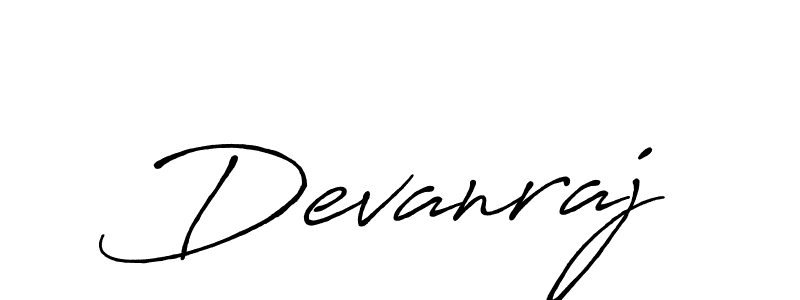 Make a beautiful signature design for name Devanraj. With this signature (Antro_Vectra_Bolder) style, you can create a handwritten signature for free. Devanraj signature style 7 images and pictures png