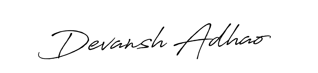 Similarly Antro_Vectra_Bolder is the best handwritten signature design. Signature creator online .You can use it as an online autograph creator for name Devansh Adhao. Devansh Adhao signature style 7 images and pictures png