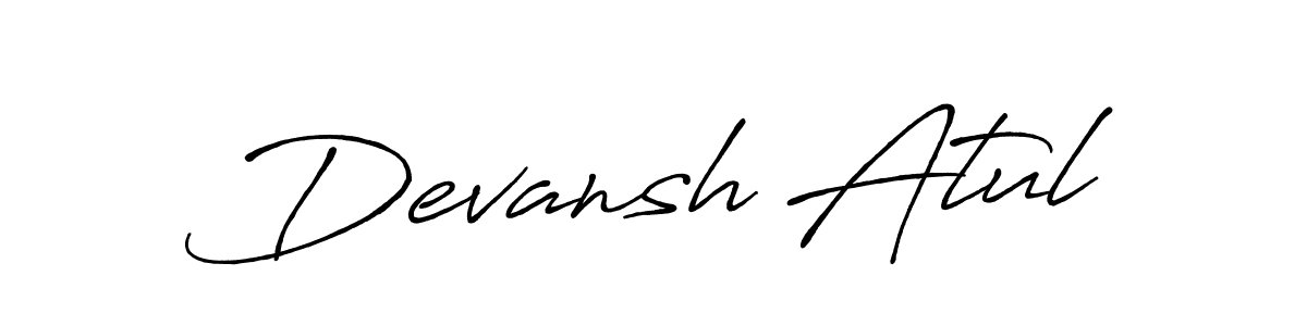 Antro_Vectra_Bolder is a professional signature style that is perfect for those who want to add a touch of class to their signature. It is also a great choice for those who want to make their signature more unique. Get Devansh Atul name to fancy signature for free. Devansh Atul signature style 7 images and pictures png