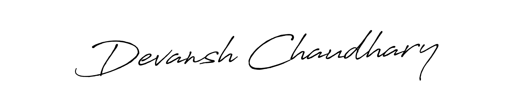 Make a beautiful signature design for name Devansh Chaudhary. With this signature (Antro_Vectra_Bolder) style, you can create a handwritten signature for free. Devansh Chaudhary signature style 7 images and pictures png