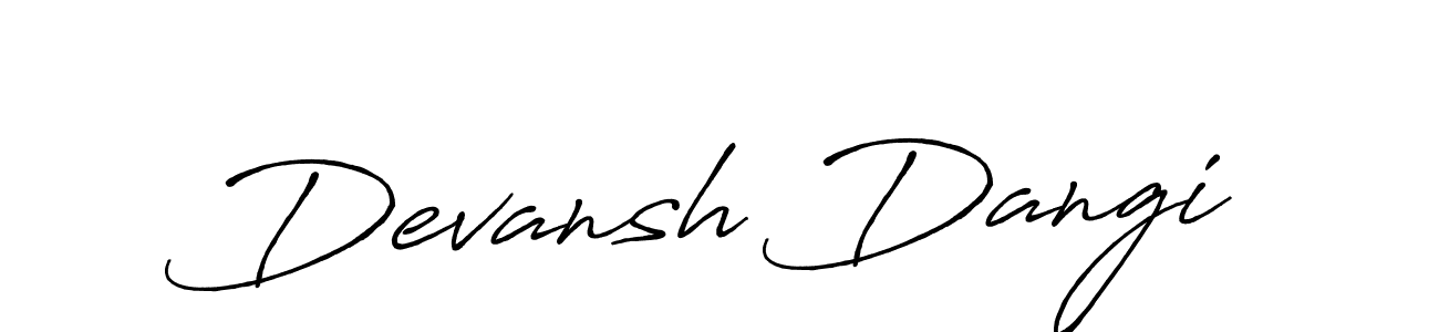 Make a short Devansh Dangi signature style. Manage your documents anywhere anytime using Antro_Vectra_Bolder. Create and add eSignatures, submit forms, share and send files easily. Devansh Dangi signature style 7 images and pictures png