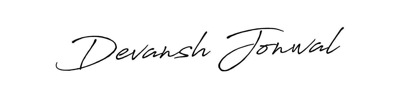 Use a signature maker to create a handwritten signature online. With this signature software, you can design (Antro_Vectra_Bolder) your own signature for name Devansh Jonwal. Devansh Jonwal signature style 7 images and pictures png