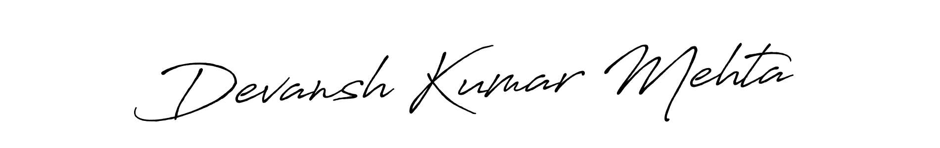 Antro_Vectra_Bolder is a professional signature style that is perfect for those who want to add a touch of class to their signature. It is also a great choice for those who want to make their signature more unique. Get Devansh Kumar Mehta name to fancy signature for free. Devansh Kumar Mehta signature style 7 images and pictures png