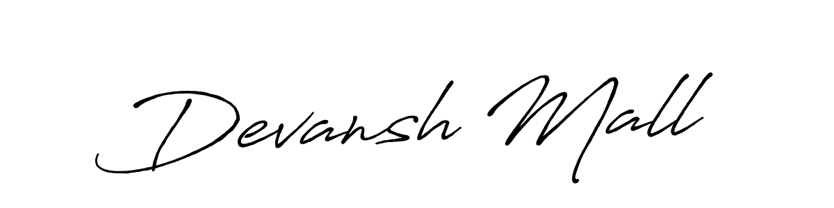 It looks lik you need a new signature style for name Devansh Mall. Design unique handwritten (Antro_Vectra_Bolder) signature with our free signature maker in just a few clicks. Devansh Mall signature style 7 images and pictures png