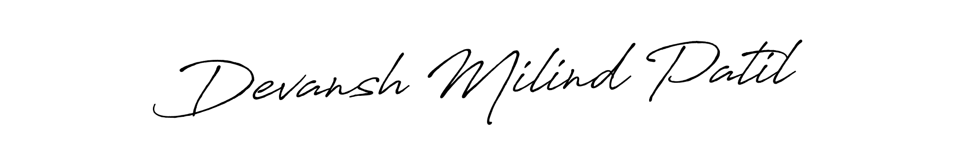 Check out images of Autograph of Devansh Milind Patil name. Actor Devansh Milind Patil Signature Style. Antro_Vectra_Bolder is a professional sign style online. Devansh Milind Patil signature style 7 images and pictures png