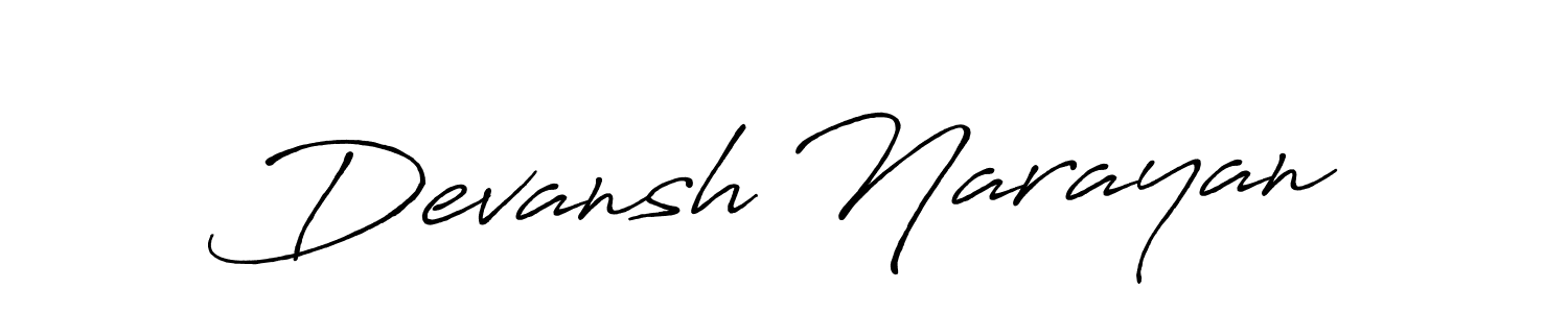 Use a signature maker to create a handwritten signature online. With this signature software, you can design (Antro_Vectra_Bolder) your own signature for name Devansh Narayan. Devansh Narayan signature style 7 images and pictures png