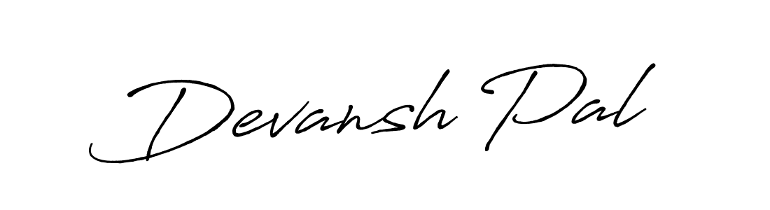 Devansh Pal stylish signature style. Best Handwritten Sign (Antro_Vectra_Bolder) for my name. Handwritten Signature Collection Ideas for my name Devansh Pal. Devansh Pal signature style 7 images and pictures png