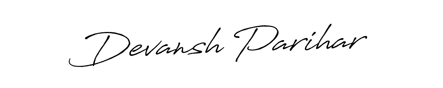 Also we have Devansh Parihar name is the best signature style. Create professional handwritten signature collection using Antro_Vectra_Bolder autograph style. Devansh Parihar signature style 7 images and pictures png