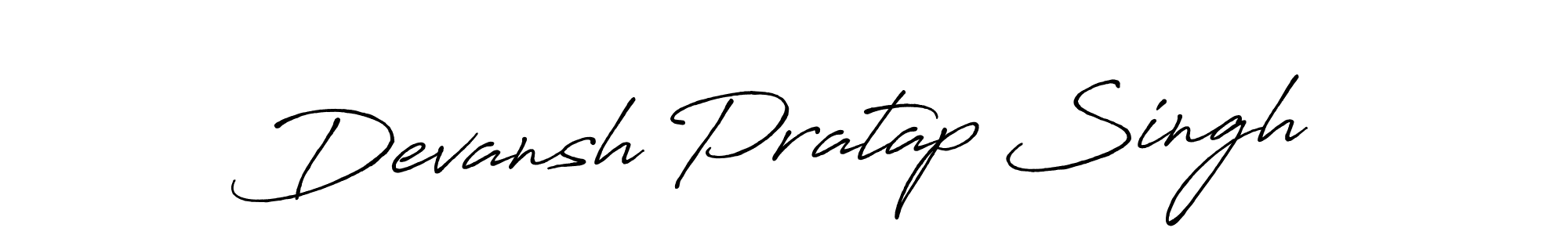 Design your own signature with our free online signature maker. With this signature software, you can create a handwritten (Antro_Vectra_Bolder) signature for name Devansh Pratap Singh. Devansh Pratap Singh signature style 7 images and pictures png