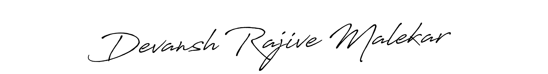 Also we have Devansh Rajive Malekar name is the best signature style. Create professional handwritten signature collection using Antro_Vectra_Bolder autograph style. Devansh Rajive Malekar signature style 7 images and pictures png