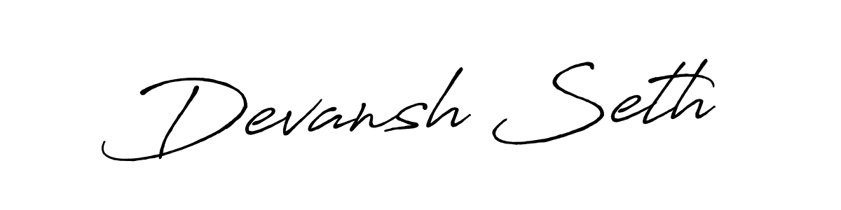 How to make Devansh Seth signature? Antro_Vectra_Bolder is a professional autograph style. Create handwritten signature for Devansh Seth name. Devansh Seth signature style 7 images and pictures png