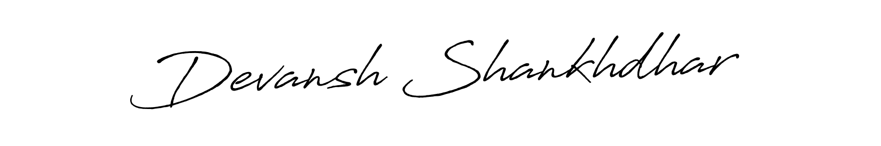 How to make Devansh Shankhdhar name signature. Use Antro_Vectra_Bolder style for creating short signs online. This is the latest handwritten sign. Devansh Shankhdhar signature style 7 images and pictures png