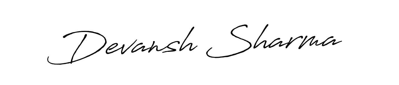 Similarly Antro_Vectra_Bolder is the best handwritten signature design. Signature creator online .You can use it as an online autograph creator for name Devansh Sharma. Devansh Sharma signature style 7 images and pictures png